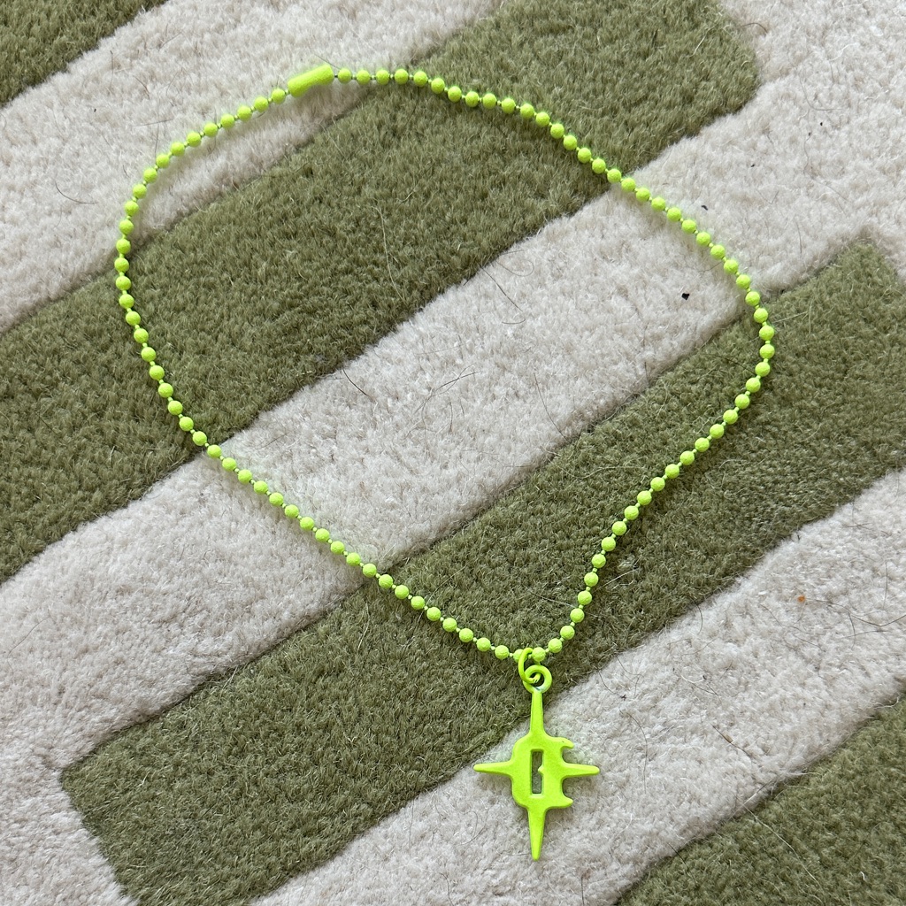 Dolls Kill Neon Green Star Pendant Necklace 10$